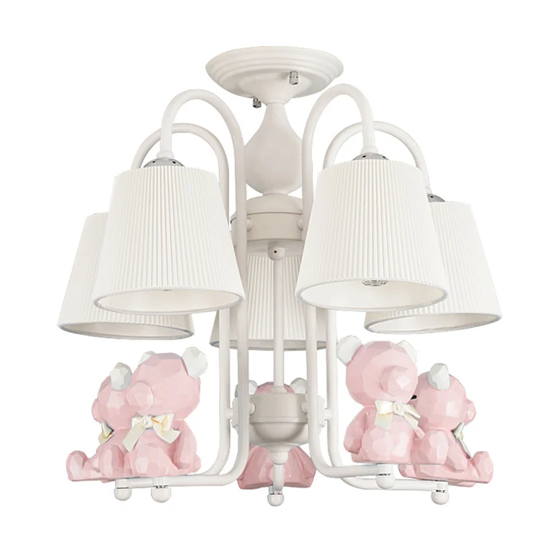 Eigentijdse, taps toelopende schaduw hangende lampen, hangende kroonluchter van stof voor de woonkamer Clearhalo