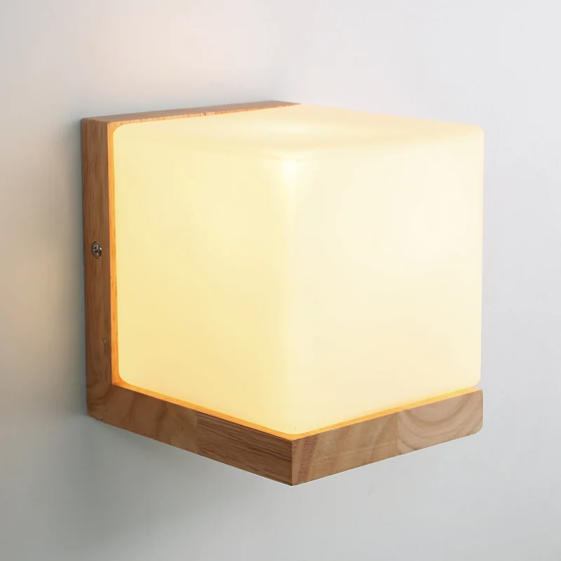 Eigentijdse vierkante schanslamp wit glas 1 lamp woonkamer wandmontage verlichting Clearhalo