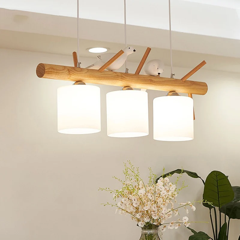 Eiland hanglamp moderne melkmat glazen lampenkap eiland hanger voor eetkamer Clearhalo