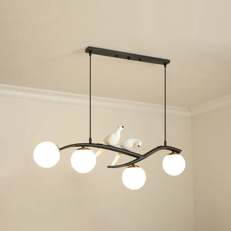 Eiland hanglamp moderne melkmat glazen lampenkap eiland hanger voor eetkamer Clearhalo