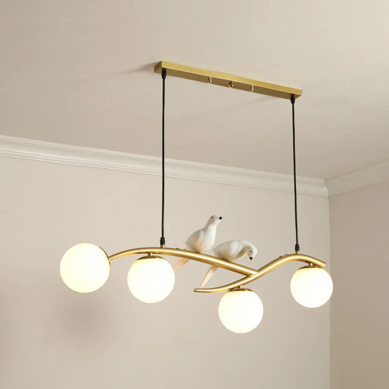 Eiland hanglamp moderne melkmat glazen lampenkap eiland hanger voor eetkamer Clearhalo
