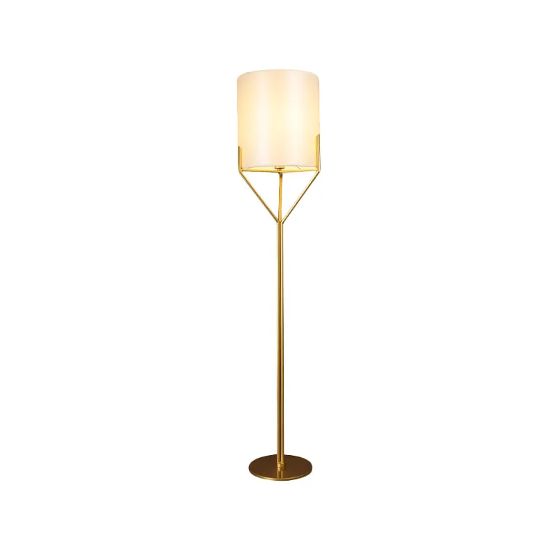 Ellipse vloerleeslamp Minimalistisch metaal Enkele kop Woonkamer Staande lamp wit Clearhalo