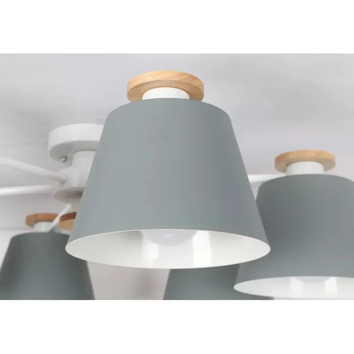 Emmer Schaduw Hanglamp Meerkoppige metalen kroonluchter voor de foyer van de kleuterschool Clearhalo