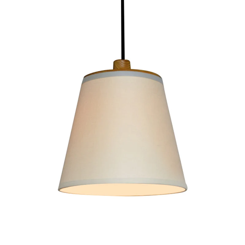 Emmer stof plafondverlichting Eenvoud 1-lichts eetkamer hanglamp wit Clearhalo
