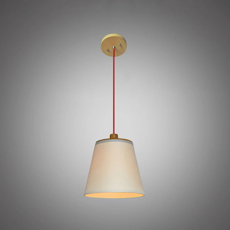 Emmer stof plafondverlichting Eenvoud 1-lichts eetkamer hanglamp wit Clearhalo