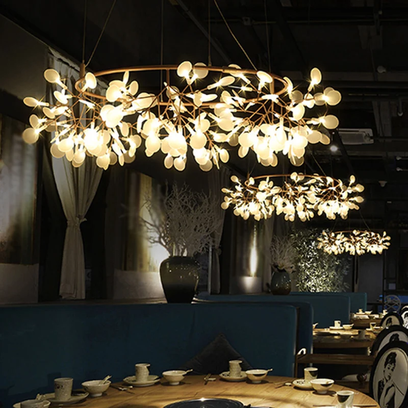 Firefly Island-plafondlamp Ultramoderne metalen ophangverlichting voor restaurant Clearhalo