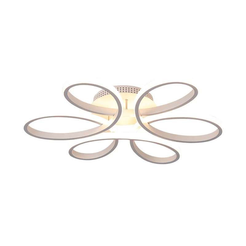 Flower LED semi-inbouw moderne stijl acryl woonkamer plafondlamp wit Clearhalo
