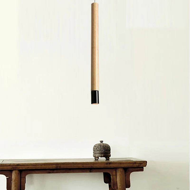 Fluit Studeerkamer Hanglamp Houten 1-lichts eigentijdse plafondlamp zwart/wit Clearhalo