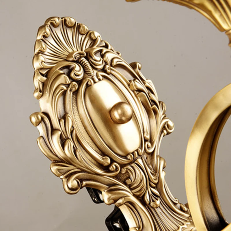Frost Glass Flare-vormige wandgemonteerde lamp Klassieke gangwandverlichting goud Clearhalo