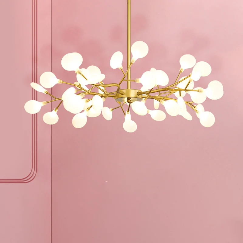 Frosted Flat Shade Plafondhanger Multi-Light Post Moderne Metalen Kroonluchter voor Zitkamer Clearhalo