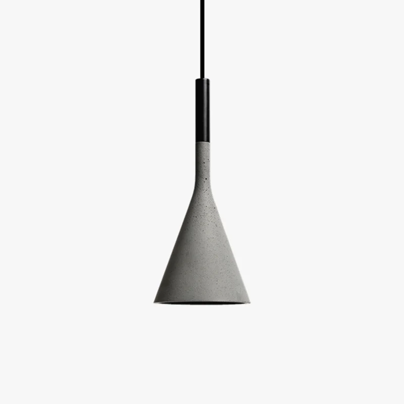 Funnel Eetkamer Suspension Lighting Cement 1-kops minimalistische hangplafondlamp grijs Clearhalo