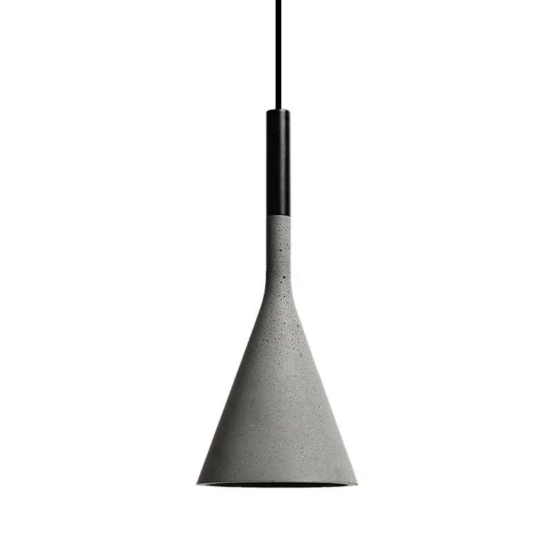 Funnel Eetkamer Suspension Lighting Cement 1-kops minimalistische hangplafondlamp grijs Clearhalo