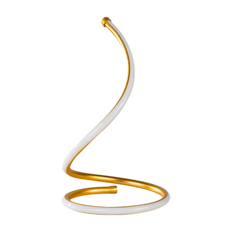 Gebogen taakverlichting Minimalistische acryl LED-nachttafellamp goud/zilver, wit/warm licht Clearhalo
