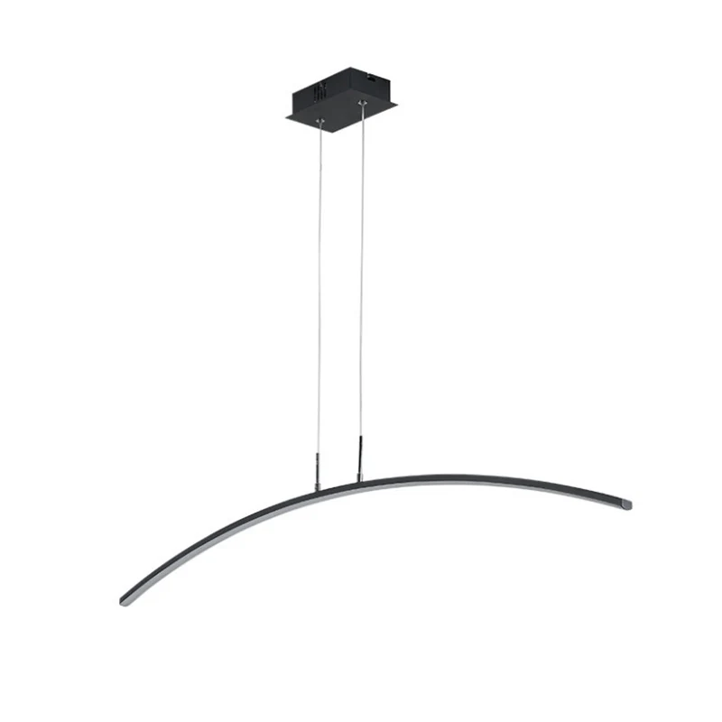 Gebogen vorm LED hanglamp Moderne acryl eetkamer hangende eilandverlichting Clearhalo