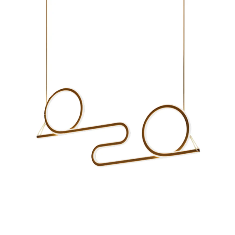 Gedraaide eetkamer hanglamp acryl LED eigentijdse plafondophanglamp zwart Clearhalo