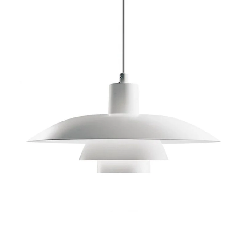 Gelaagde design plafondhanglamp Scandinavisch metaal 1-kops roze/wit hangende verlichting met uitlopende kap voor woonkame...