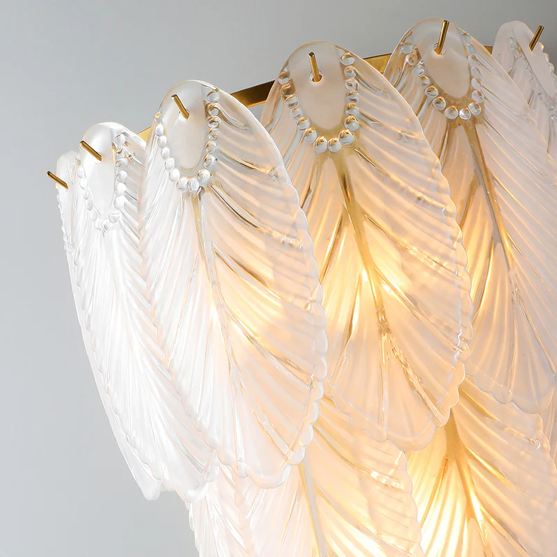 Gelaagde wandlamp postmodern wit prismatisch glas 2/3 lampen gang schanslicht Clearhalo