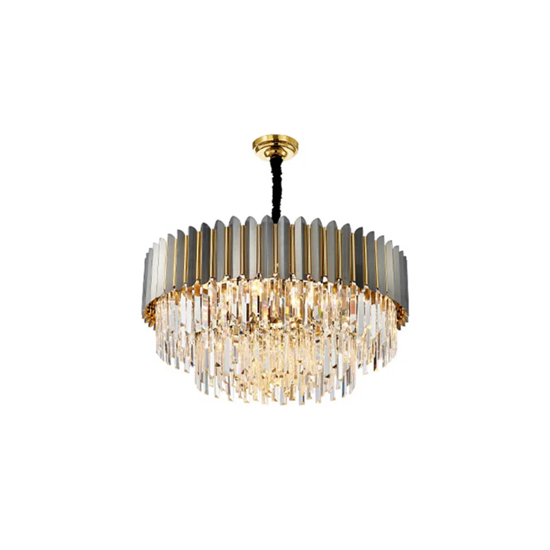 Geometrische kroonluchter lichte eenvoud tri-prisma kristallen woonkamer hanglamp zwart Clearhalo