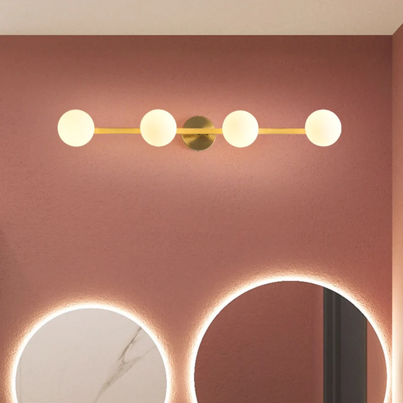 Gepersonaliseerde ijdelheid wandlampen moderne LED metalen ijdelheid verlichting voor badkamer Clearhalo