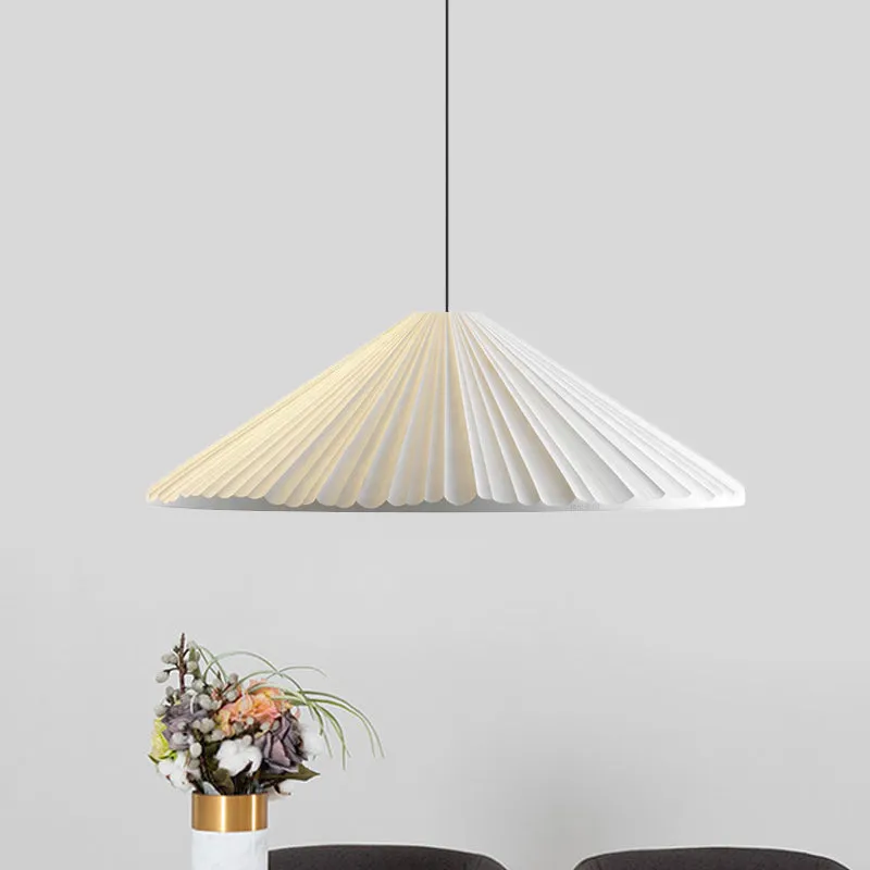 Geribbelde conische hanglamp Macaron hars eenpersoonsbed hanglamp wit/roze/blauw Clearhalo