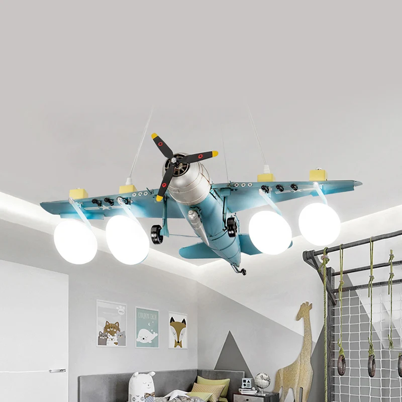 Gevechtsvliegtuig Woonkamer Hanglampen Metaal Moderne Hanglampen Blauw Clearhalo