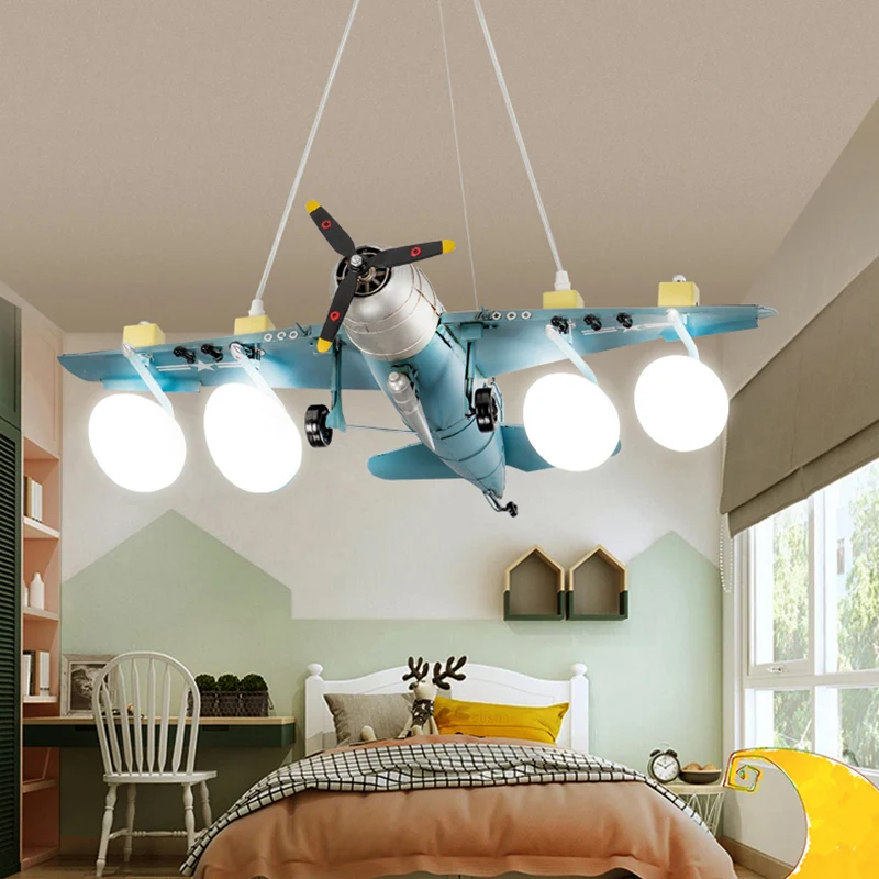 Gevechtsvliegtuig Woonkamer Hanglampen Metaal Moderne Hanglampen Blauw Clearhalo