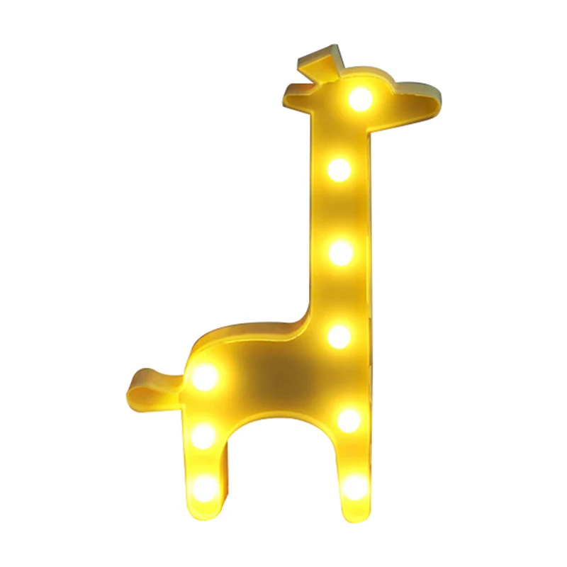 Giraffe kunststof nachtkastje licht cartoon stijl LED-muur nachtverlichting voor nachtkastje Clearhalo