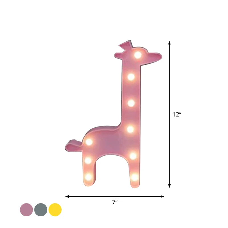 Giraffe kunststof nachtkastje licht cartoon stijl LED-muur nachtverlichting voor nachtkastje Clearhalo
