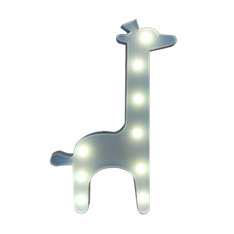 Giraffe kunststof nachtkastje licht cartoon stijl LED-muur nachtverlichting voor nachtkastje Clearhalo
