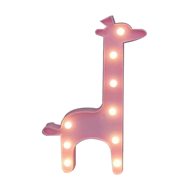 Giraffe kunststof nachtkastje licht cartoon stijl LED-muur nachtverlichting voor nachtkastje Clearhalo