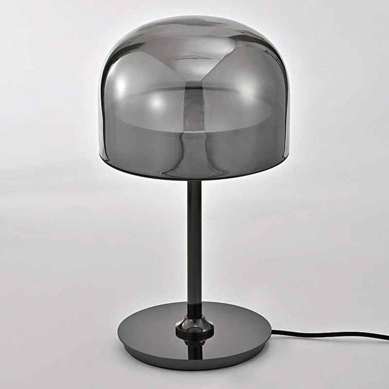 Glazen koepelvormige nachttafellamp LED-nachtkastjelamp Scandinavische stijl voor slaapkamer Clearhalo
