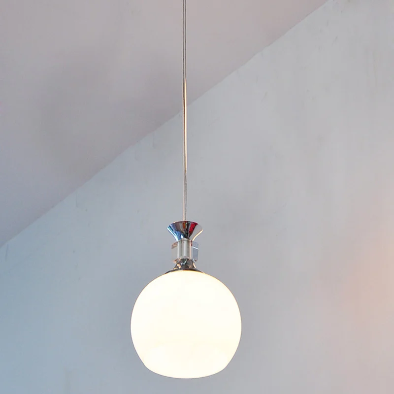 Globe Eetkamer Hanglamp Wit Glas 1 Kop Moderne Hanglamp Chroom Clearhalo