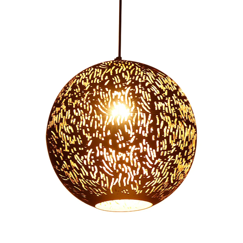 Globe Metallic Hanglamp Art Deco 1 Kops Woonkamer Plafond Hanglamp Zwart/Zilver/Messing Clearhalo