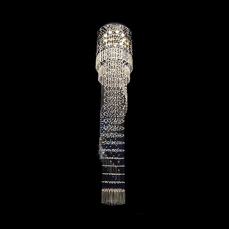 Goud 9-kops LED-hanglamp Modernisme Kristal Cascading Meerdere hanglampen Clearhalo