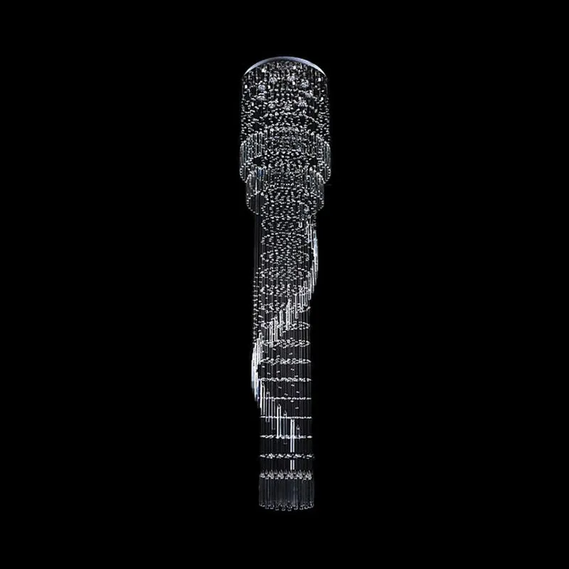 Goud 9-kops LED-hanglamp Modernisme Kristal Cascading Meerdere hanglampen Clearhalo
