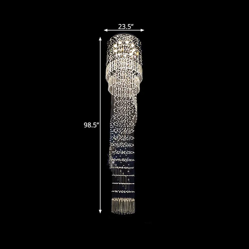 Goud 9-kops LED-hanglamp Modernisme Kristal Cascading Meerdere hanglampen Clearhalo