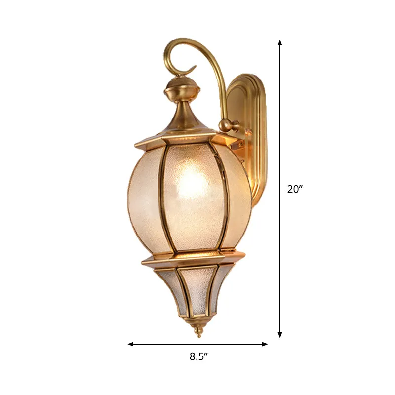 Gouden druppelvormige schanslicht retrostijl, afgeschuind metaal en waterglas, wandlamp met 1 lamp Clearhalo