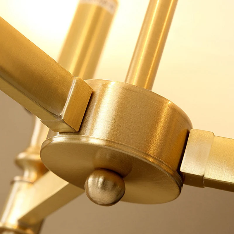 Gouden kandelaar kroonluchter hanglamp eigentijds 3-kops metalen hanglamp met empire schaduw Clearhalo