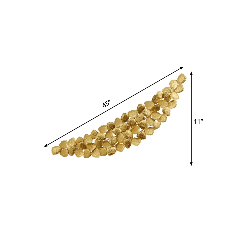 Gouden 6 lampen wandkandelaar lamp moderne stijl aluminium blad design wandverlichting voor woonkamer Clearhalo