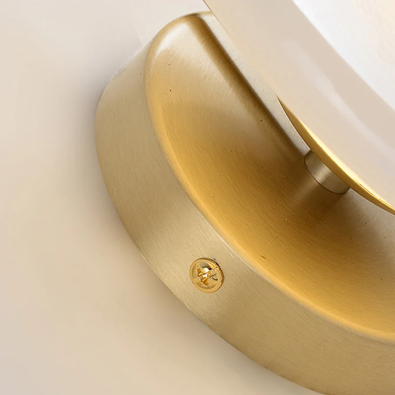 Gouden ring inbouw kolonialistisch marmer 1 kop woonkamer wandmontage licht Clearhalo