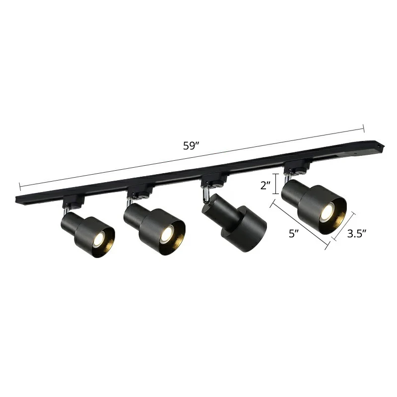 Granaatvormige metalen spoorlamp Moderne stijl Semi-gemonteerde verlichting voor woonkamer Clearhalo