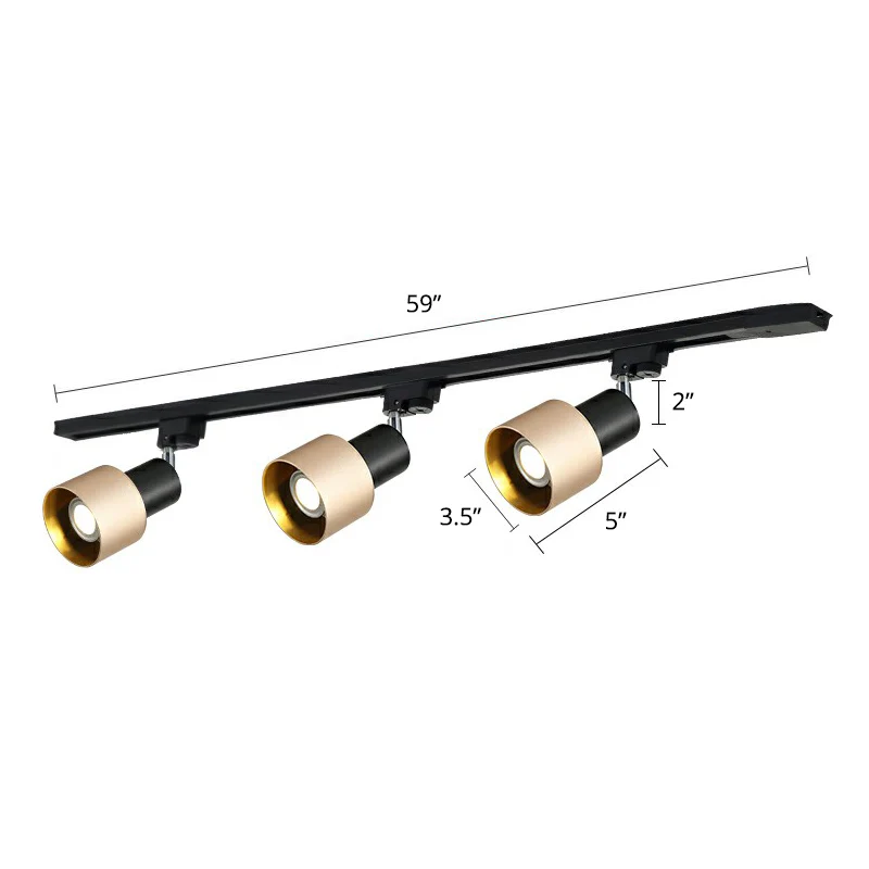 Granaatvormige metalen spoorlamp Moderne stijl Semi-gemonteerde verlichting voor woonkamer Clearhalo