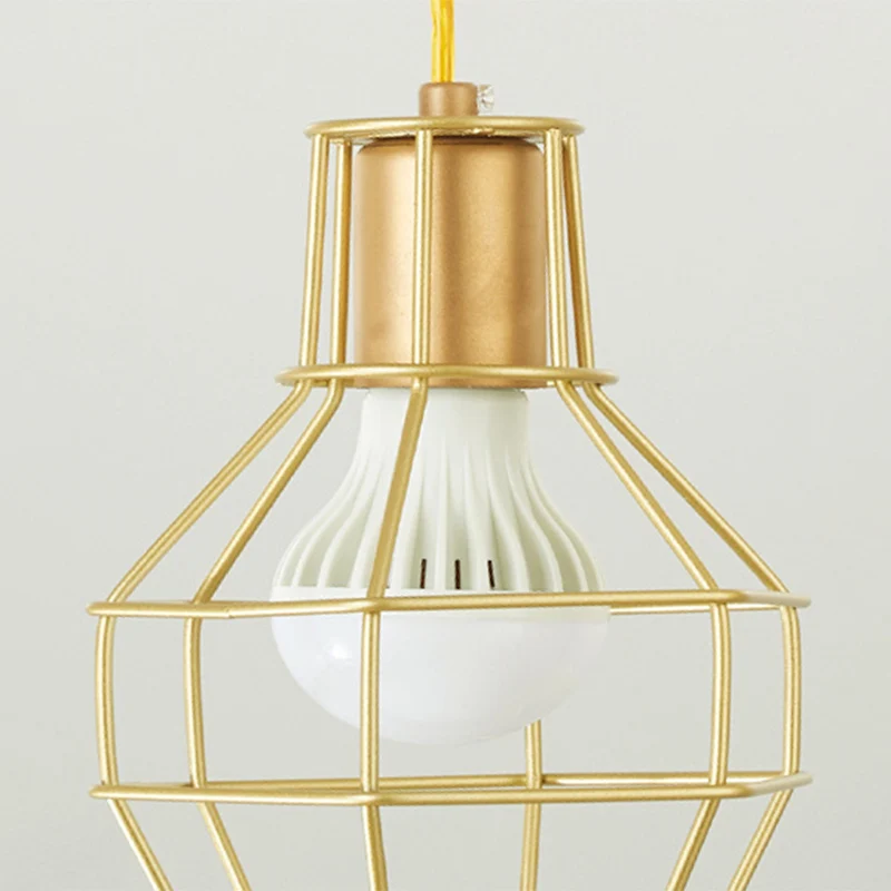 Grenade Cage Multi-plafondlamp Minimalistisch metallic 5-lampen Trappenhuisverlichting Clearhalo