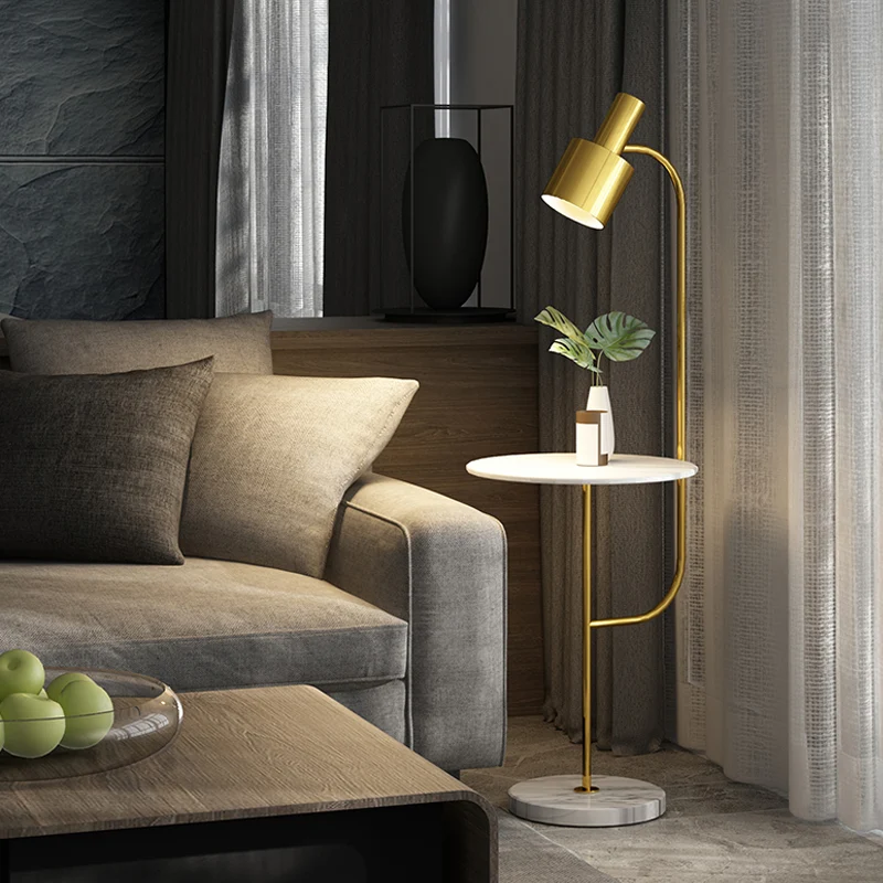 Grenade Metal Spotlight Vloerlamp Postmoderne 1-lichts staande lamp met dienblad voor woonkamer Clearhalo