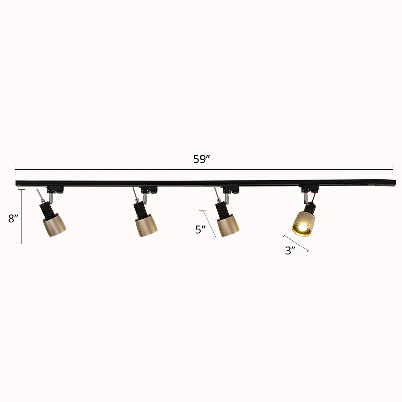 Grenade Spotlight Semi-inbouw minimalistische metalen woonkamerrailverlichtingsarmatuur Clearhalo
