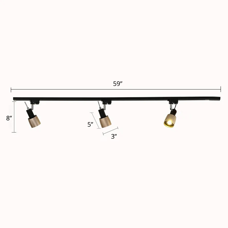 Grenade Spotlight Semi-inbouw minimalistische metalen woonkamerrailverlichtingsarmatuur Clearhalo