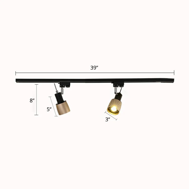 Grenade Spotlight Semi-inbouw minimalistische metalen woonkamerrailverlichtingsarmatuur Clearhalo