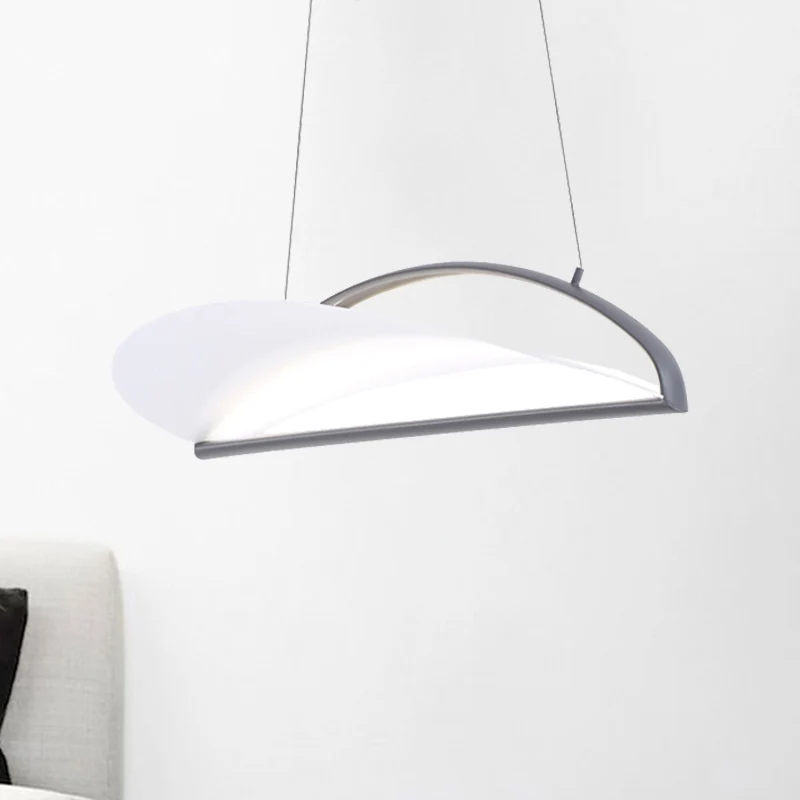 Grijs/witte ultradunne plafondlamp, minimalistische LED-acryl hanglamp, 16,5"/23,5" breed Clearhalo