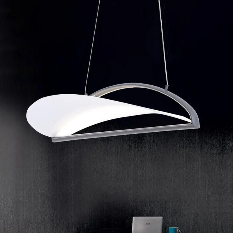 Grijs/witte ultradunne plafondlamp, minimalistische LED-acryl hanglamp, 16,5"/23,5" breed Clearhalo
