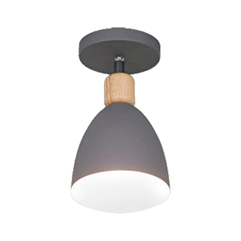 Groen/Wit/Grijze halfinbouwlamp met kap Scandinavisch metaal 1-lamps halfinbouwplafondlamp voor binnen Clearhalo